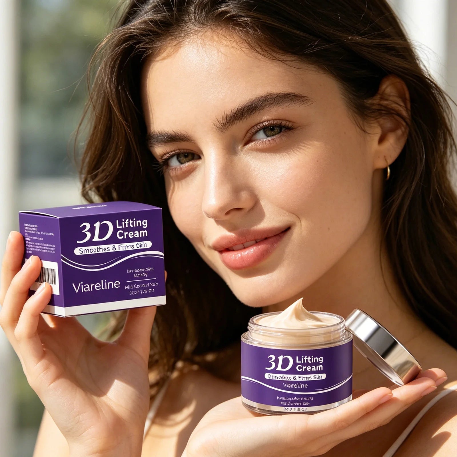 Viareline 3D Lifting Cream Improve Sagging Firms Skin Radiance Boost Deep Hydration Skin Care Product Hyaluronic Acid Face Cream Qme