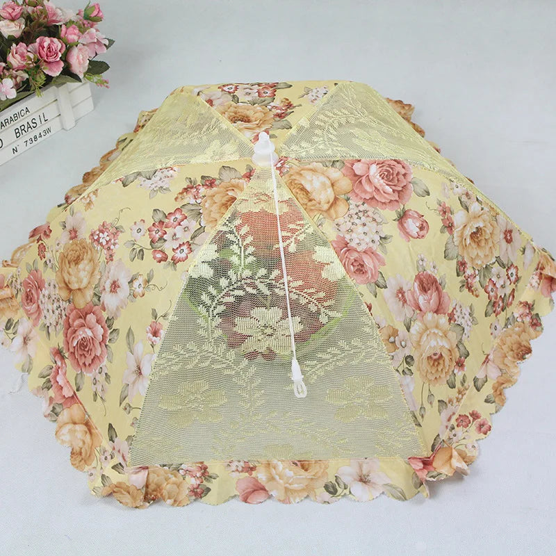 Portable Umbrella Style Food Cover Anti Mosquito Meal Cover Lace Table Home Using Food Cover Kitchen Gadgets Cooking Tools Qme