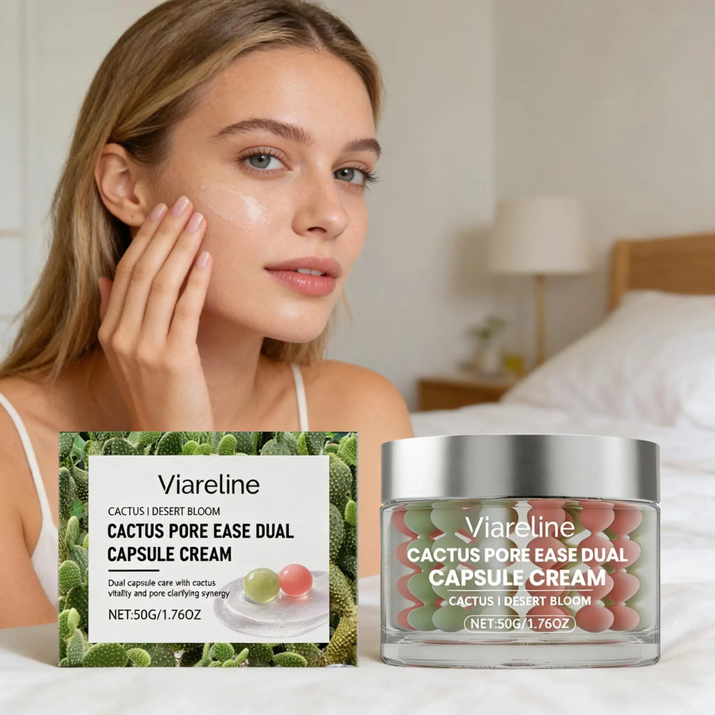 Cactus Capsule Cream Reduce Wrinkle Pore Bounce Lifting Firming Skin Antioxidant Protection Night Face Moisturizing Essence 50g Qme