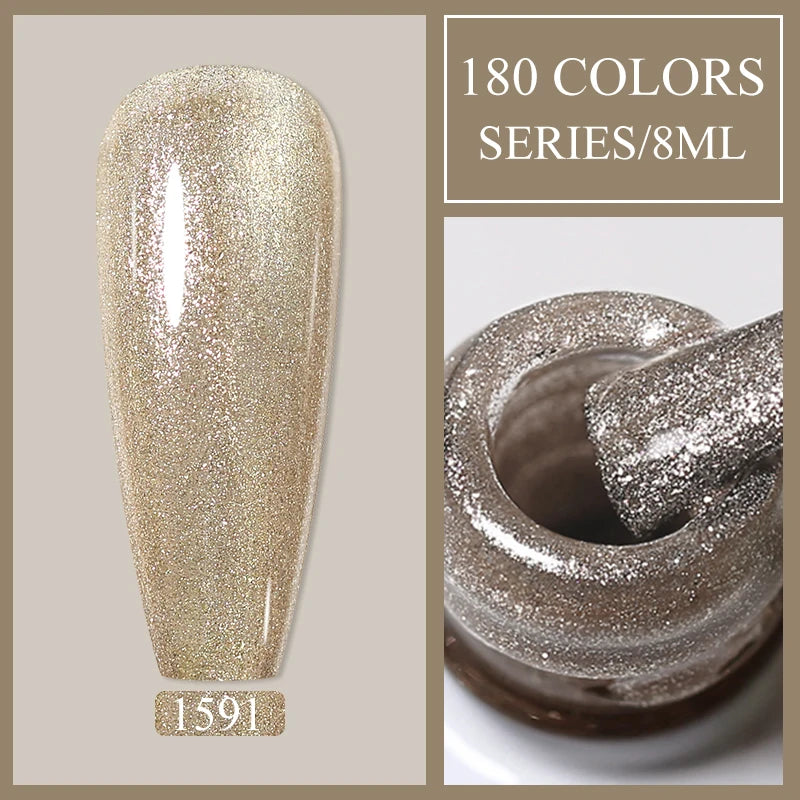 Arte Clavo Glitter UV Gel Nail Polish Sequin Series Colorful Soak Off
