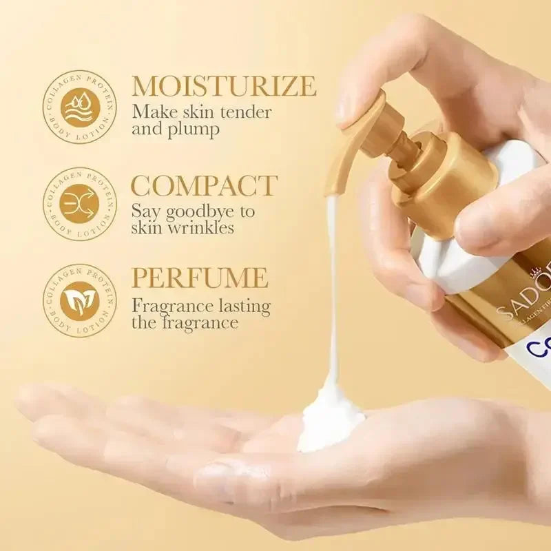 Collagen Milk Bleaching Face Body Cream Whitening Skin Moisturizing Qme