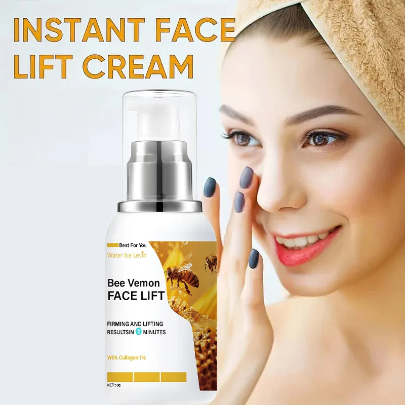 Bee Venom Face and Neck Cream, Moisturizing, Easy to Absorb, Long-Lasting Nourishment, Anti-Dryness, Suitable for All Skin Types, Unisex, Hypoallergenic, Perfect Gift Qme