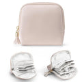 Tassel PU Leather Jewelry Storage Bag Earrings Bracelet Organizer Large Capacity Mini Cosmetic Gift Bag Qme Pink one size