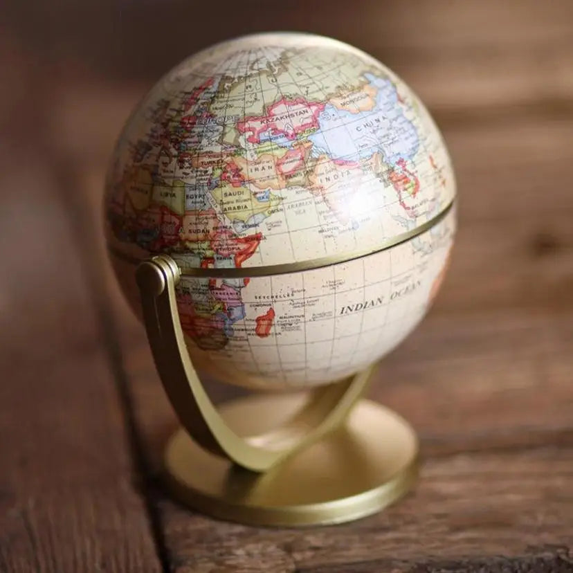 English Version Globe Ornament Rotating World Globe Desktop Ornaments Geography Teaching Learning Tool School Office Supplies Qme