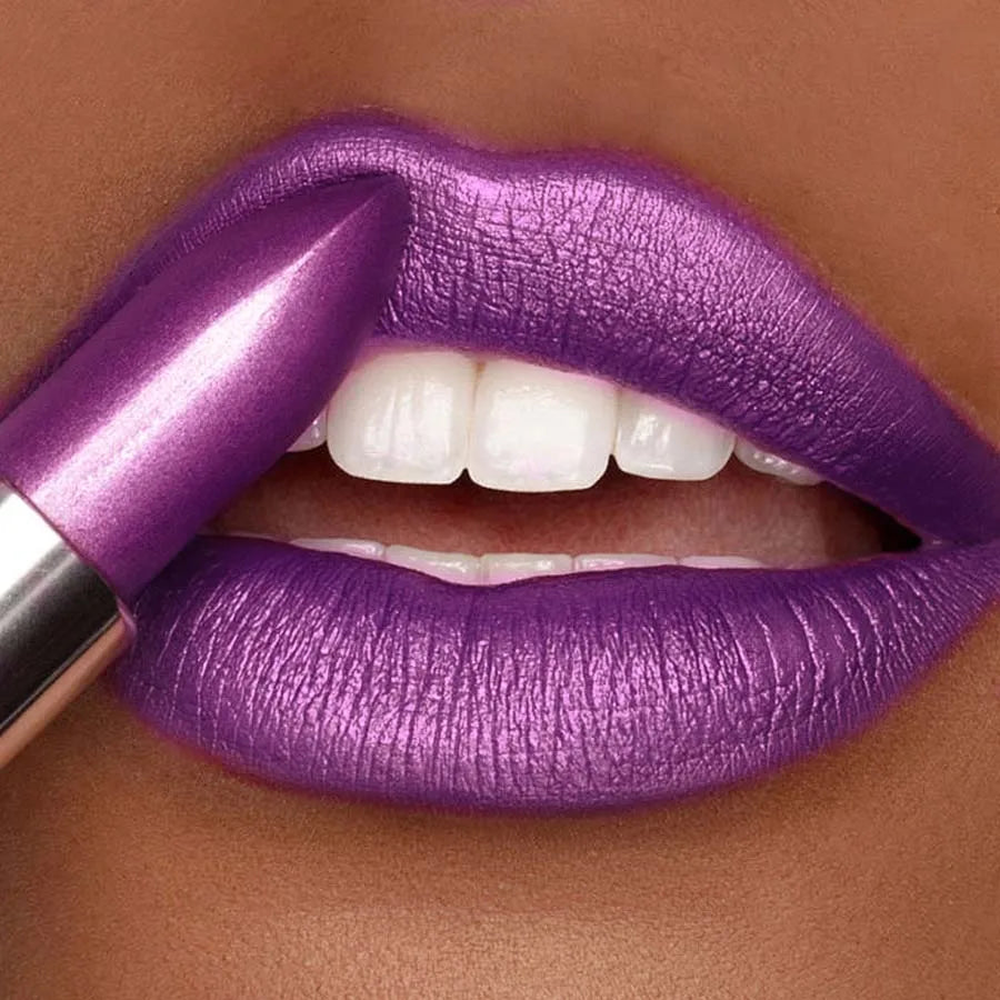 Diamond Shimmer Purple Glitter Lip Tint Long Lasting Waterproof Oil Qme