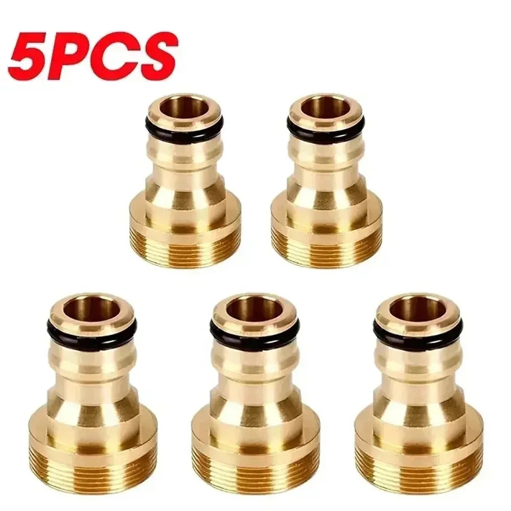 Universal Quick Threaded Tap Connector Adaptor Faucet Tap Connector Mixer Hose Adaptor Kitchen Bathroom Garden Tap Accessories Qme 5pcs