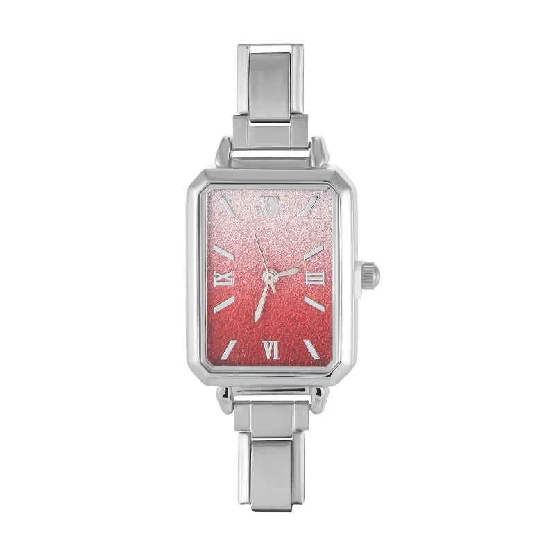 New2026 Y2K Funny Crab Square Shape Stainless Steel Watch DIY Charm
