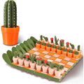 Cactus Chess Set 3D Cactichess Roll Up Portable Travel Chess Board Cactus Magnetic Chess Set Fun Chess Gift for Plant Lovers Qme Cactus Chess