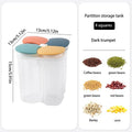 Four Grains Transparent Storage Crisper Kitchen Supplies Qme white -A2