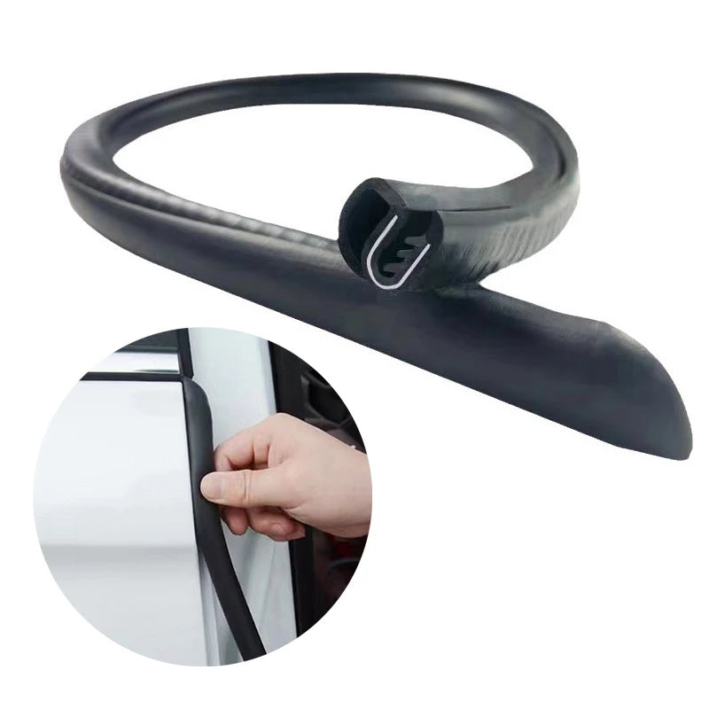 1Pair Car Door Sealing Strips Slot B-pillar Rubber Strip Gap Sound Qme