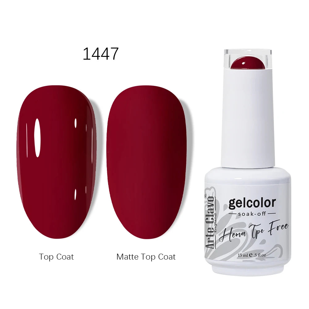 Arte Clavo Red Series Gel HEMA TPO Nail Polish Winter Dark Art Qme 1447