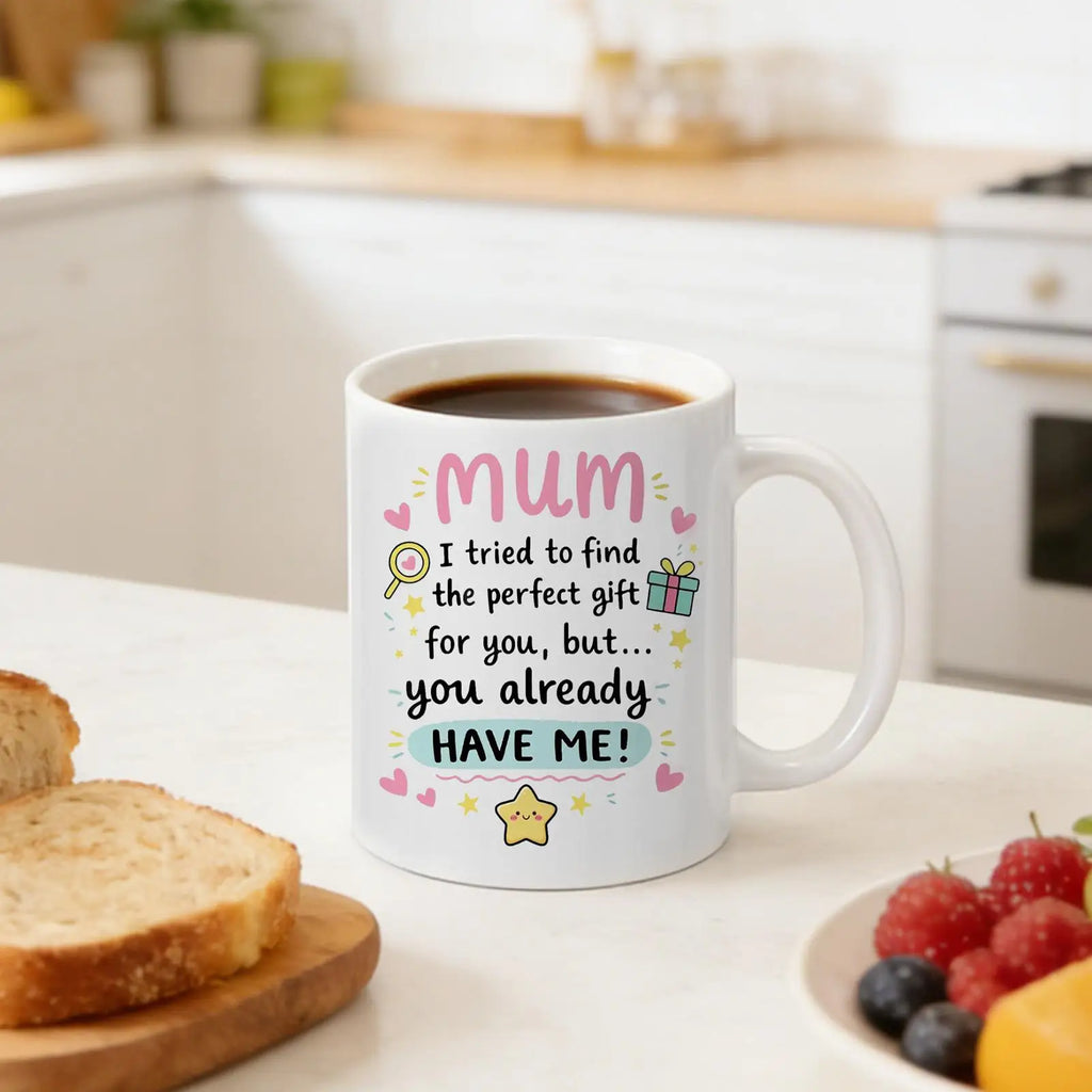 Funny Coffee Mug Ceramic Non Slip Table Decor Cute Milk Cup Mom Home Qme