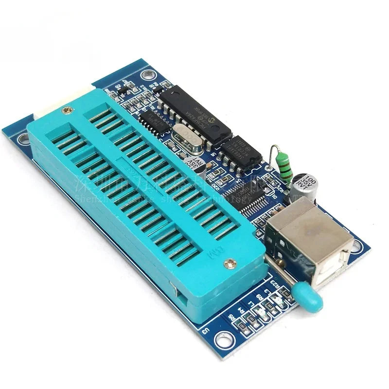 PIC K150 Single Chip Microcomputer Programmer Programmer Downloader with Shielding and Anti-drying Magnetic Ring Qme