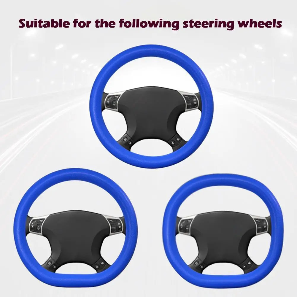 19 Color Car Silicone Steering Wheel Cover For Summer Fashion Sweat Absorbent Non-slip Handle Cover General DIY Parts Qme