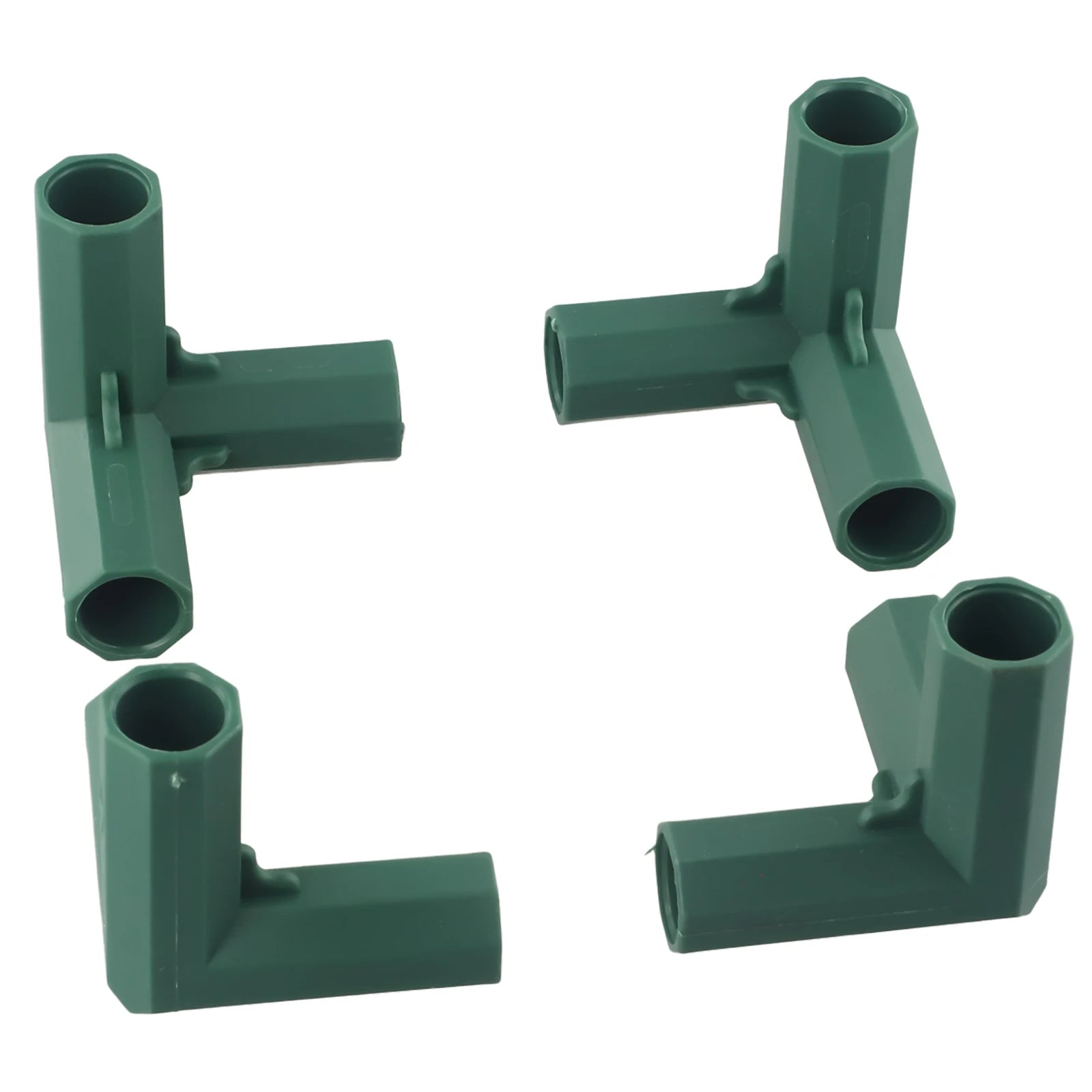4 Pcs Plants Connectors Kit Plastic Greenhouse Frame Canes Building Connector Set 16-17mm Outdoor Garden Structure Pole Joints Qme