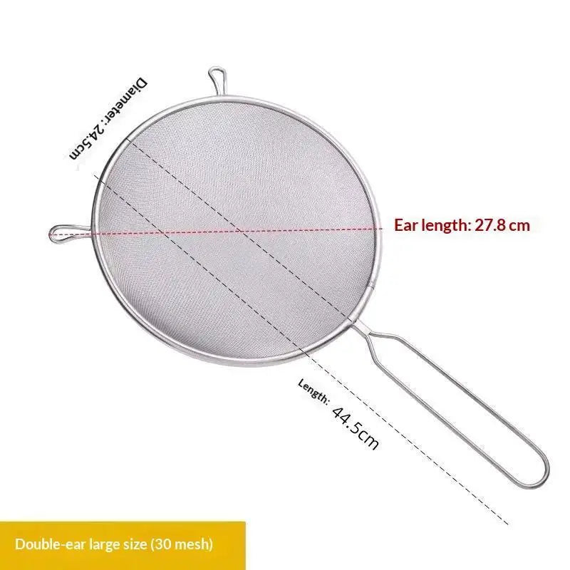 Ergonomic Kitchen Strainer Christmas Recipes Non Slip Handle Hook Qme M