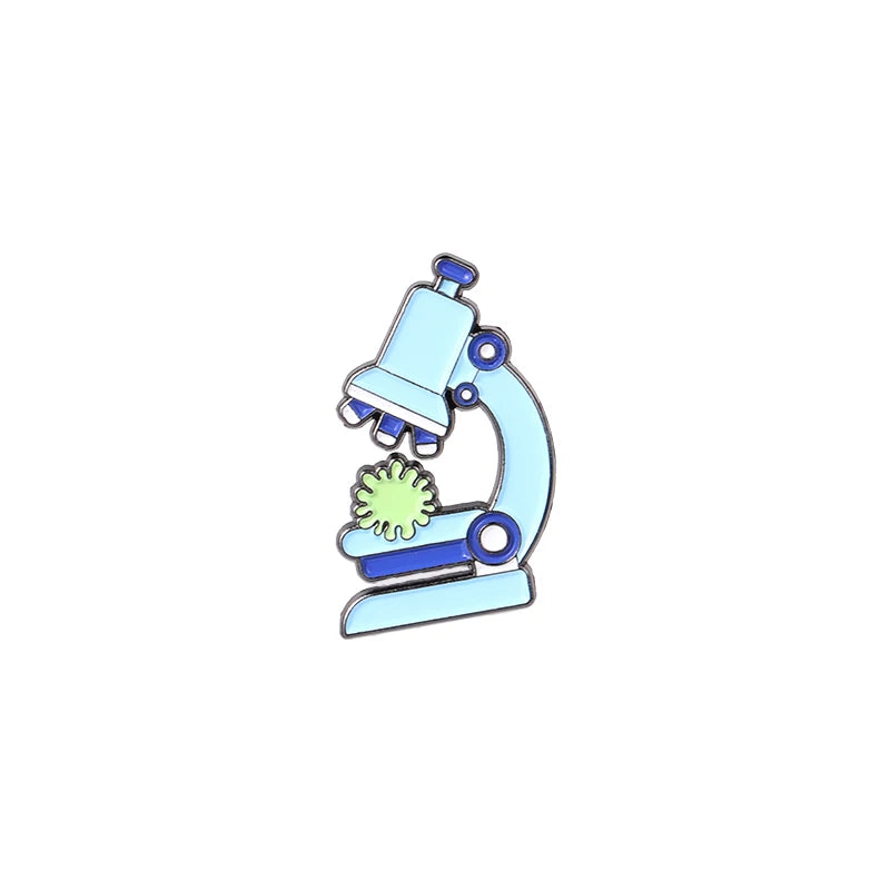 Science Stuff Enamel Pins Tube, Atomic Model,Chemical Symbol, Conical Flask Brooch Badge Gift for Science Enthusiast Wholesale Qme style-3