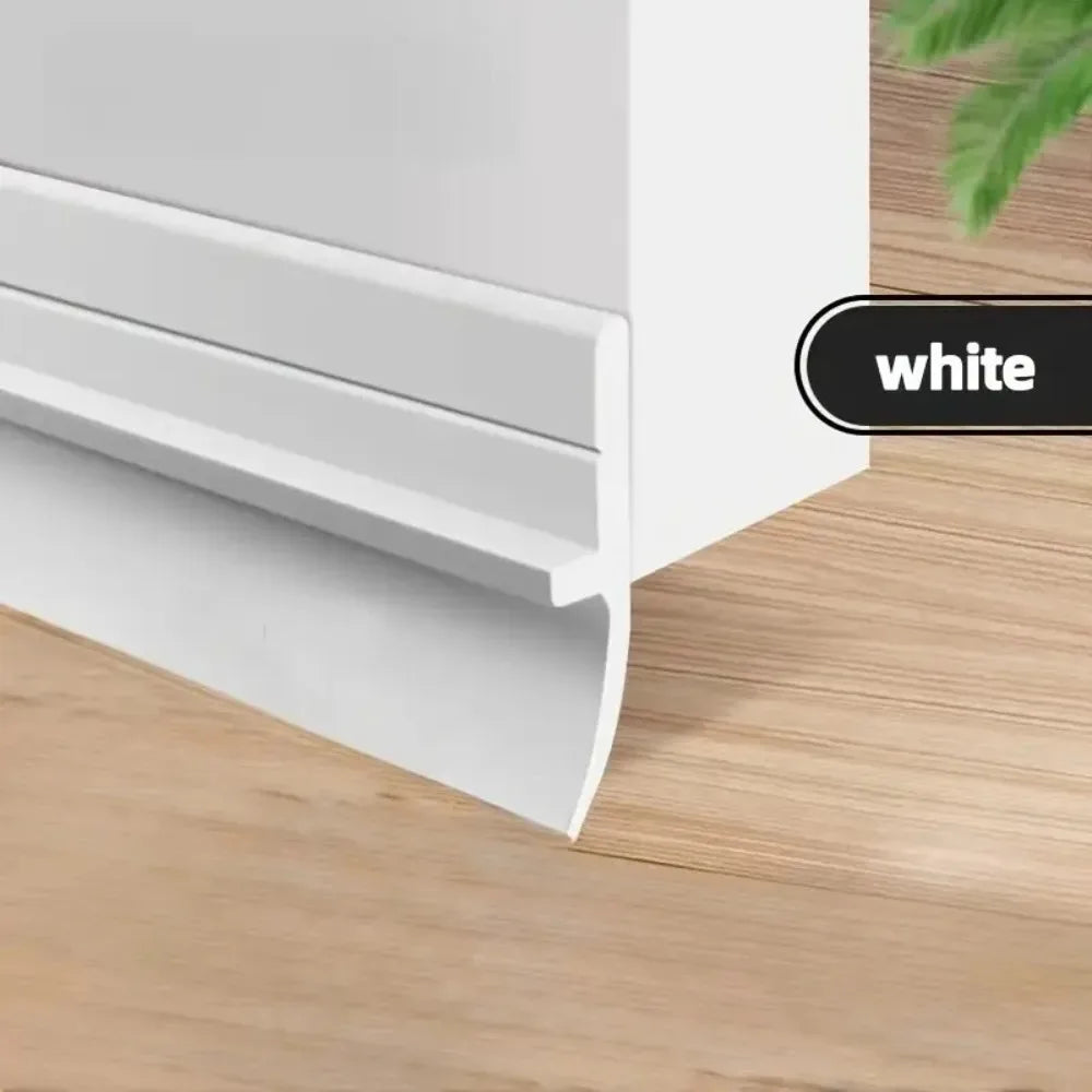 PVC Door Bottom Seal Strip Self-adhesive Soundproof Under Guard Gap Qme White 90cm 30mm|3.6cm