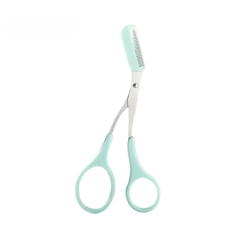 1/3PCS Eyebrow Trimmer Makeup Tools Stainless Steel Eyebrow Scissors with Comb Hair Removal Eyebrows Shaping Makeup Tools Qme 1PC Green