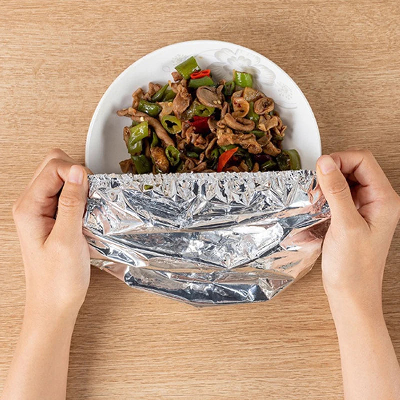 Aluminum Foil Insulation Covers Bowls Dishes Storage Kitchen Qme