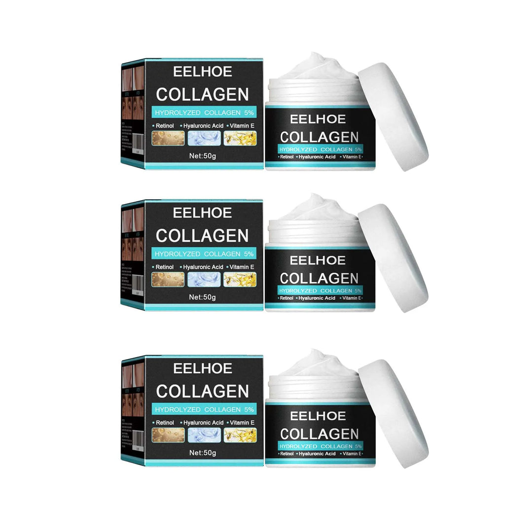 Men's Collagen Face Creams Anti Aging Tighten Skin Firming Smooth Brightening Moisturizing Skin Repair Anti-Wrinkle Face Cream Qme 3 x 60g Boxed