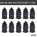 Car Motorcycle Bicycle Wheel Tire Repair Kit 10 Pack Rubber Nail Vacuum Tire Repair Nail Plug Puncture Repair Strip Seal Qme 10PCS Large