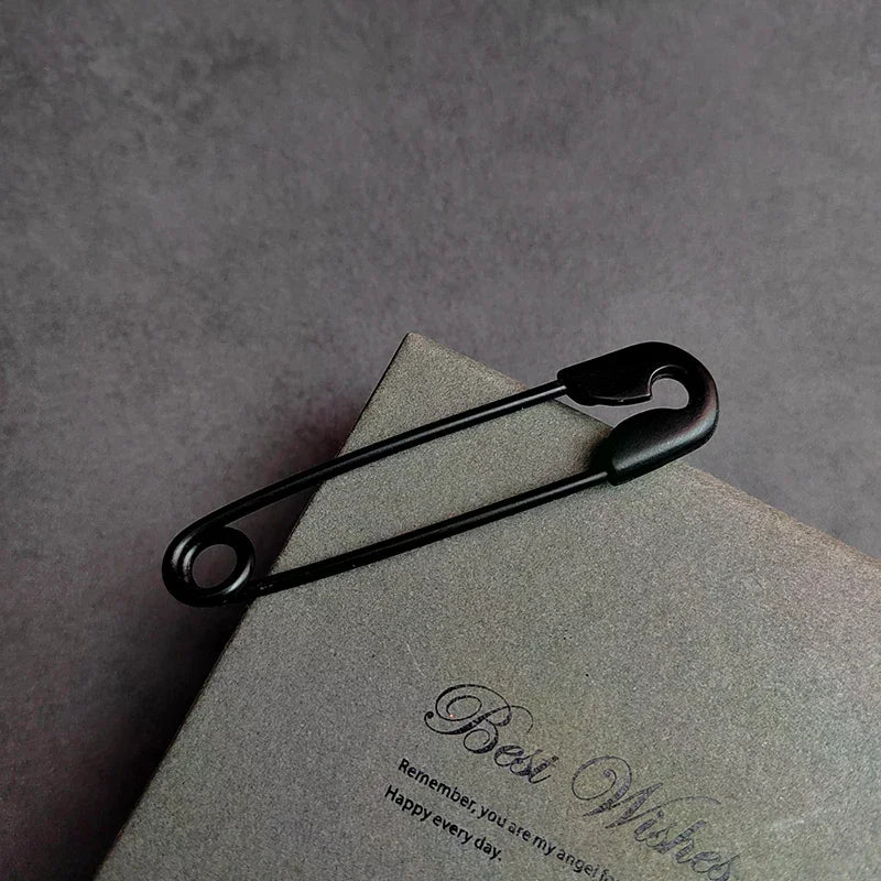 Fashion Dark Large Pins For Clothing Smooth Metal Safety Pins Jeans Dress Scarf Adjustable Pins Qme