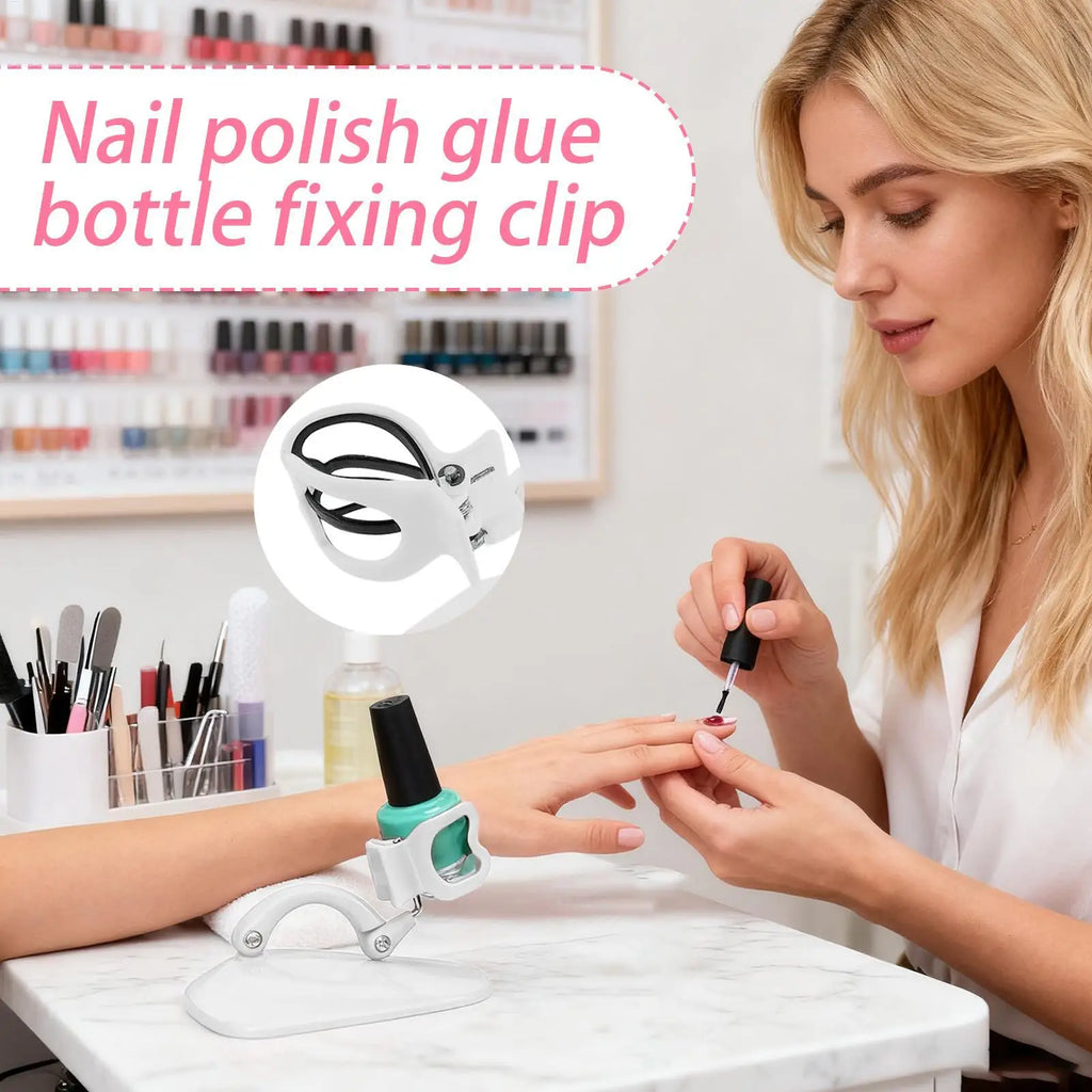 Nail Polish Bottle Holder Display Fixing Clip Adjustable Gel Nail Polish Holder Organizer for Beauty Women Girls Home Manicure Qme