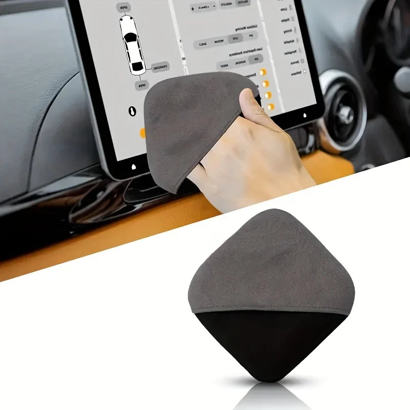 Car Touch Screen Cleaner Cloth - Hexagonal Non-Abrasive Design for Car Displays, Dashboards & Glass Screens - Streak-Free Qme