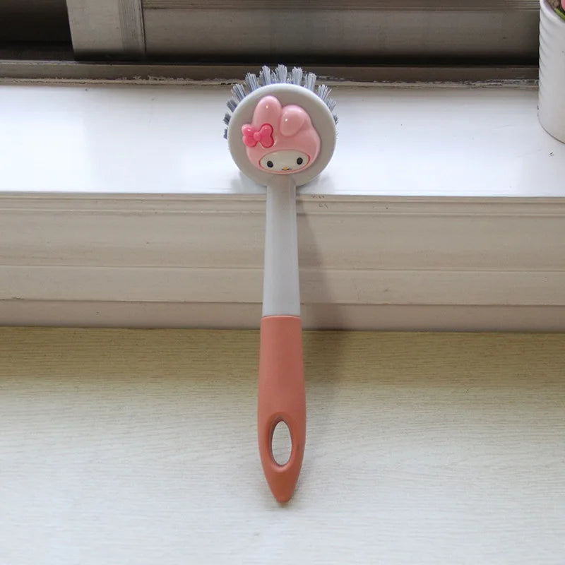 Hello Kitty Personalized Cartoon Cleaning Brush Cute Multifunctional Brush Pot and Dish Brush Qme 4
