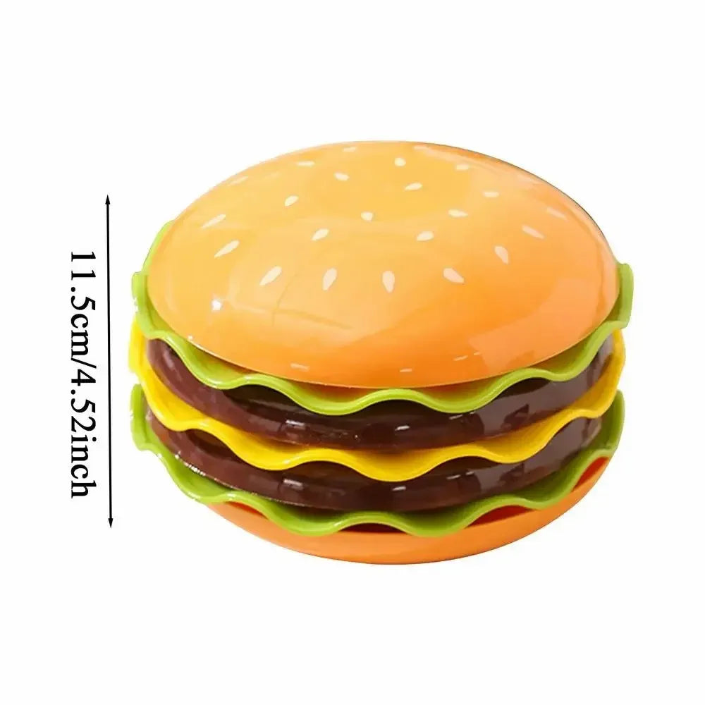 Stackable Hamburger Plate Set Mini Dinner Plate Funny Sauce Containers Seasoning Bowls Sauce Bowls Table Decor Qme