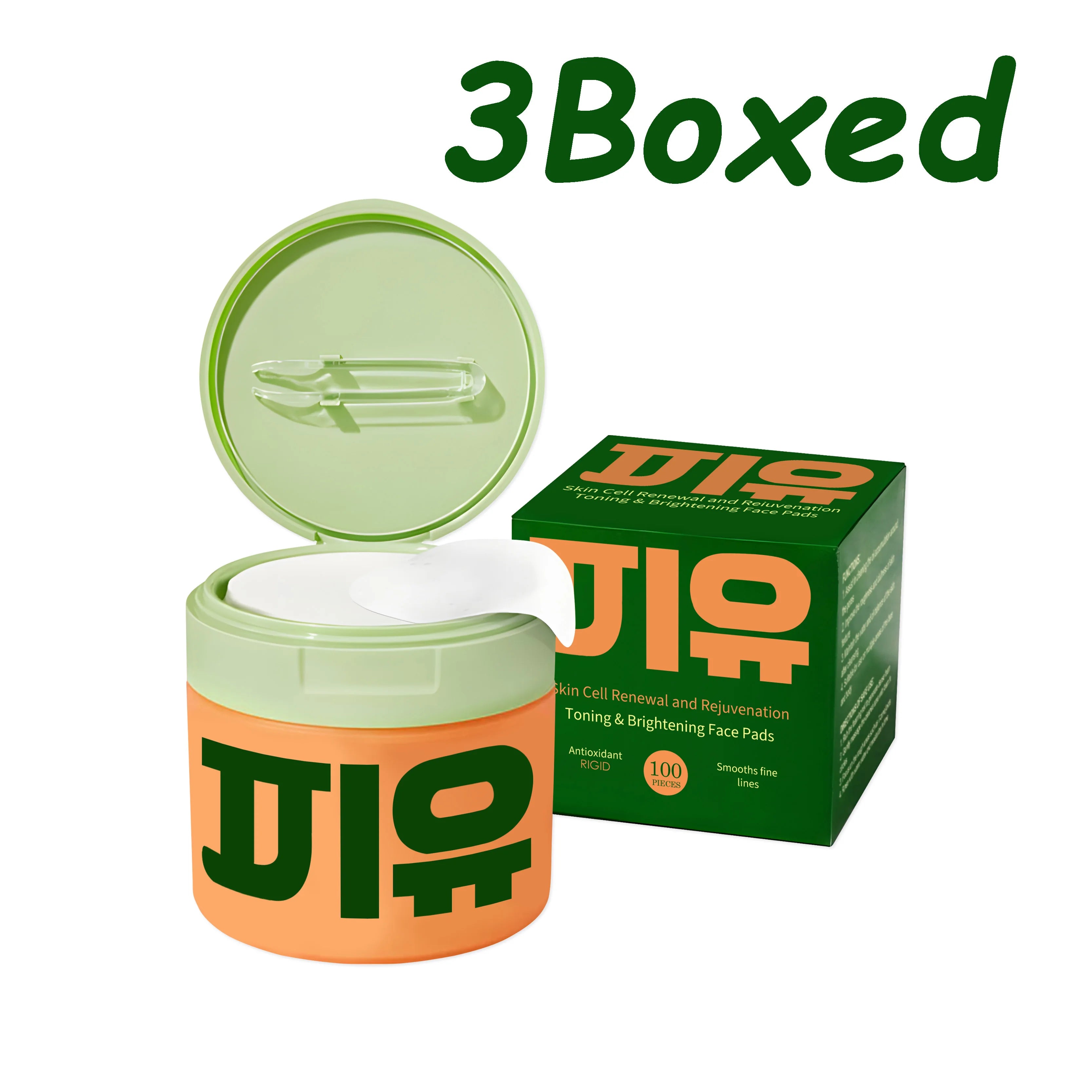 Centella Asiatica Moisturizing Cotton Pads Reduce Dullness Brighten Fade Fine Line Soothing Nicotinamide Facial Care Pads Qme 3 x 100Pcs