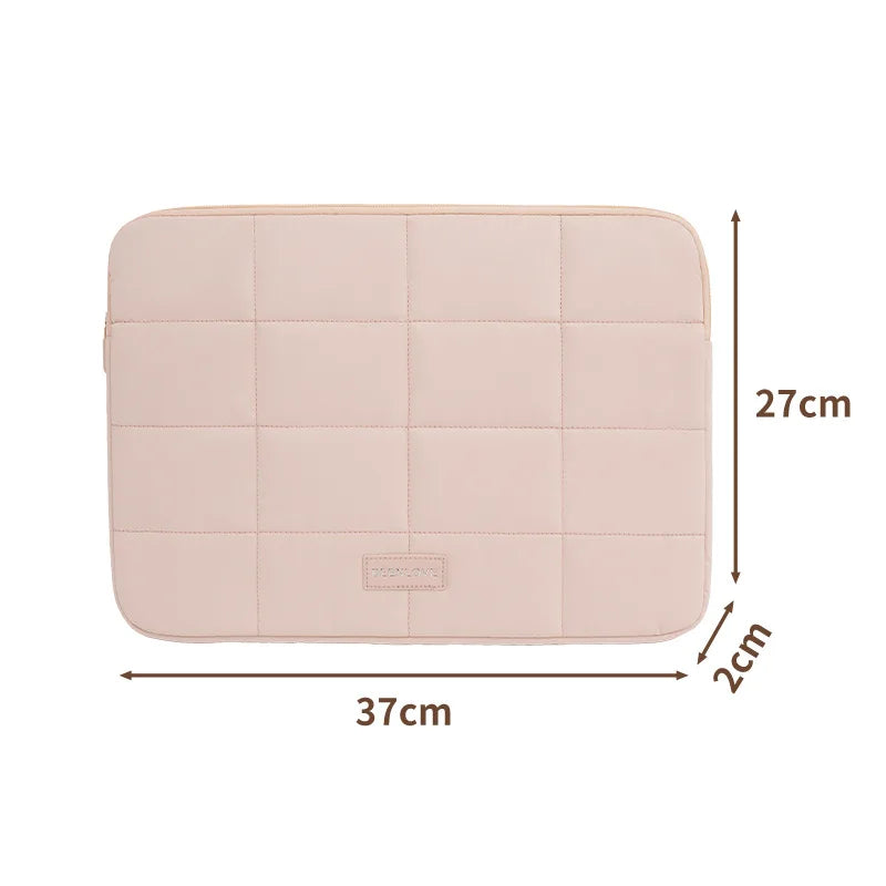 A 13.3/14 inch fluffy laptop case, suitable for MacBook Air iPad Pro and Huawei iPad laptop cases, fashionable laptop soft cases Qme Yunjian15.6InchPink