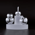 Portable Peach Heart Lip Gloss Tube Matte Silver Container Empty Qme Default Title