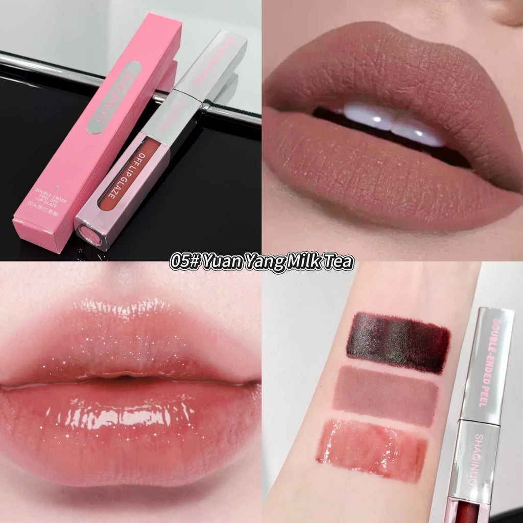 SHAQINUO Peel Off Stain Lip Oil Duo Dual Action Treatment Instant Qme S9151-05