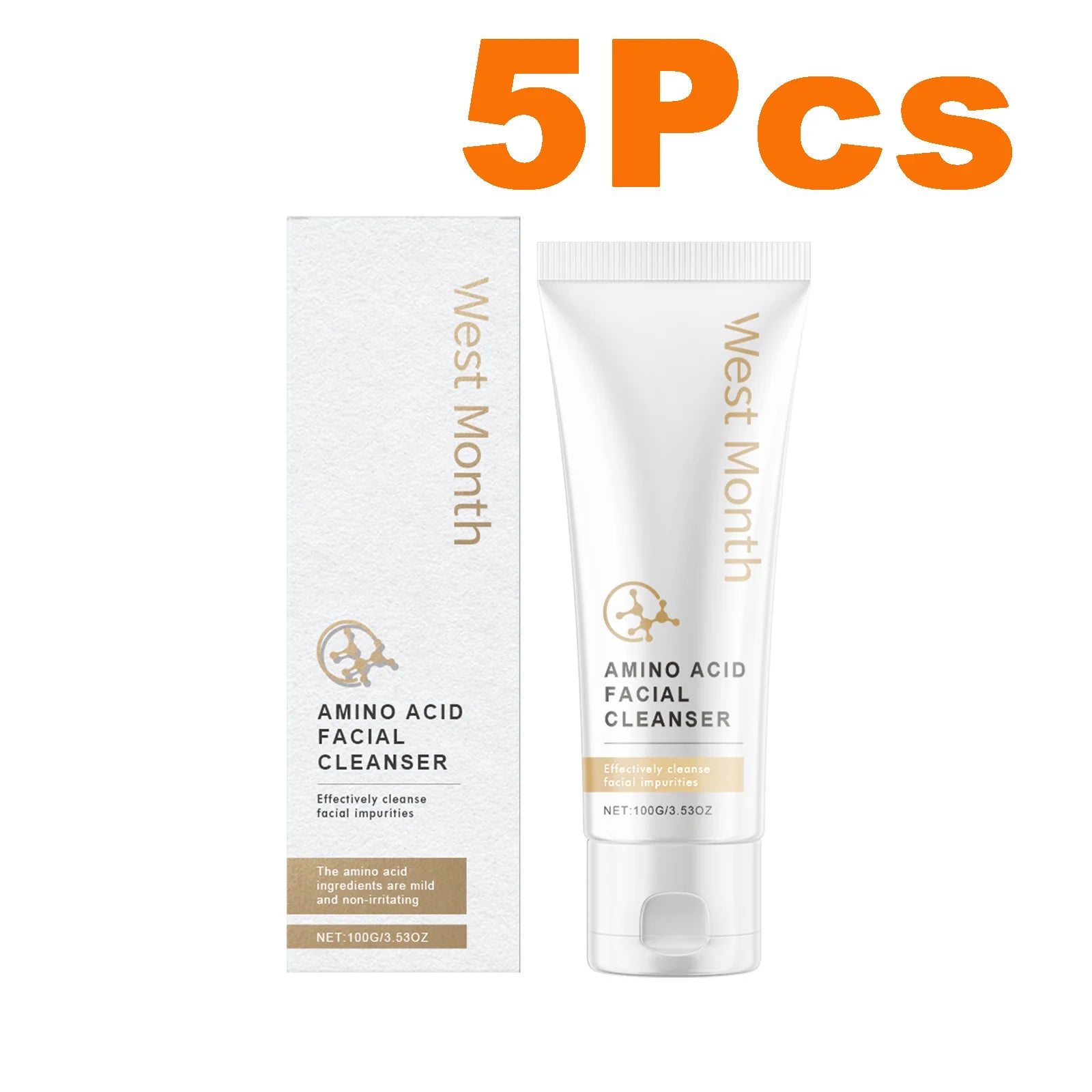 Amino Acid Facial Cleanser Purify Pores Cleansing Reduce Blackhead Oil Control Brightening Softens Skin Moisturizing Face Wash Qme 500g Boxed