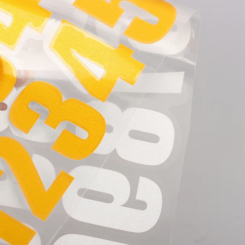 Car Reflective 0-9 Numbers Sticker Temporary Parking Phone Remarks Qme