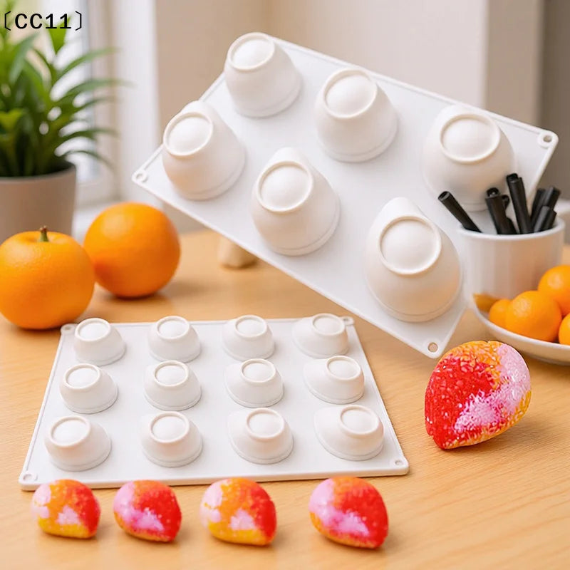 Fruit Series Silicone Mold Mango Shape Baking Chocolate Mousse Cake Qme