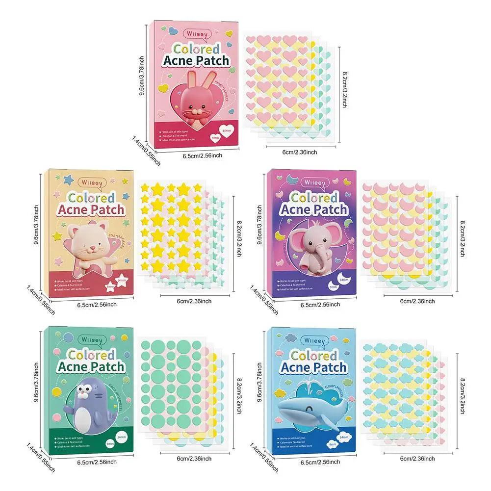 144 PCS/SET Star Pimple Patch Acne Colorful Invisible Acne Removal Skin Care Stickers Concealer Face Spot Beauty Makeup Tools Qme