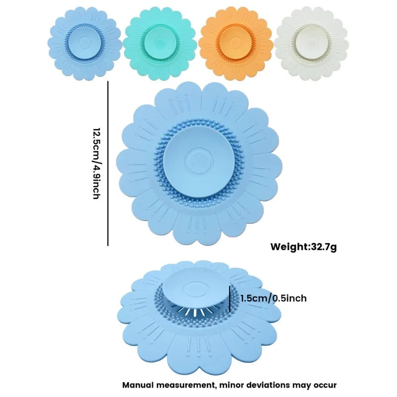 Silicone Drain Protector Pad Stops Hair Clogs Bad Smells Flexible Qme