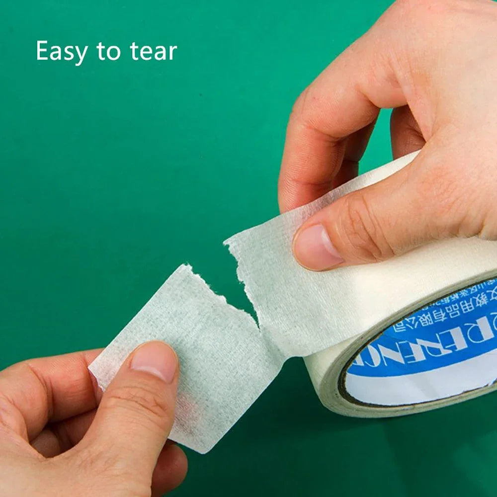 12M Masking Tape White Writable Sealing Self Adhesive Tape Waterproof for Art Painting Sketch Car DIY Paper School Supplies Qme