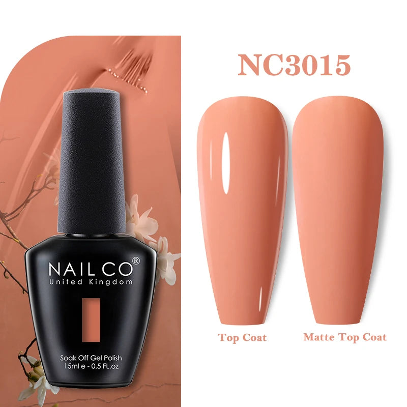NAILCO Rubber Base Gel Polish Milky Pink Jelly White Beige 6Colors