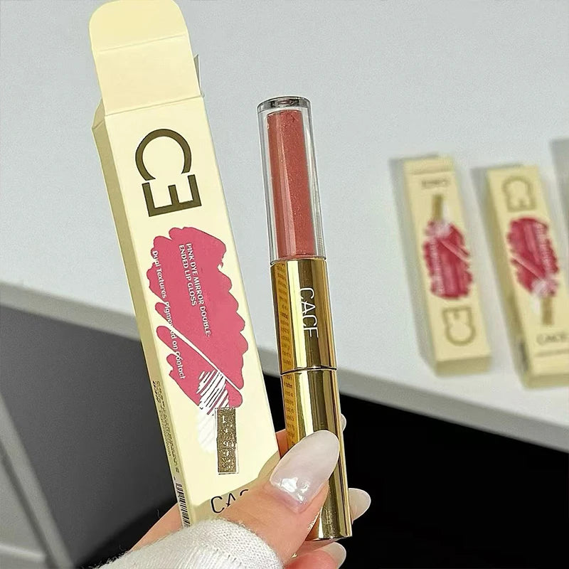 CACE Double End Lip Glaze Full Gloss Mirror Matte Velvet Long Term Qme