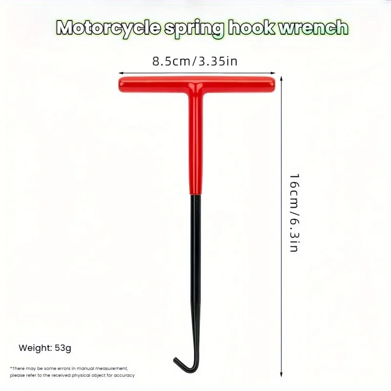1pcs Motorcycle exhaust snap hook Universal T-handle exhaust pipe spring puller mounting hook Disassembly and repair tools Qme