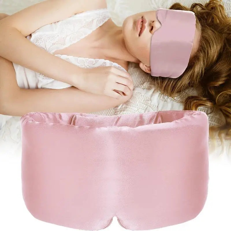 Soft Mulberry Silk Sleep Eye Mask Light Blocking Protection Ideal Qme