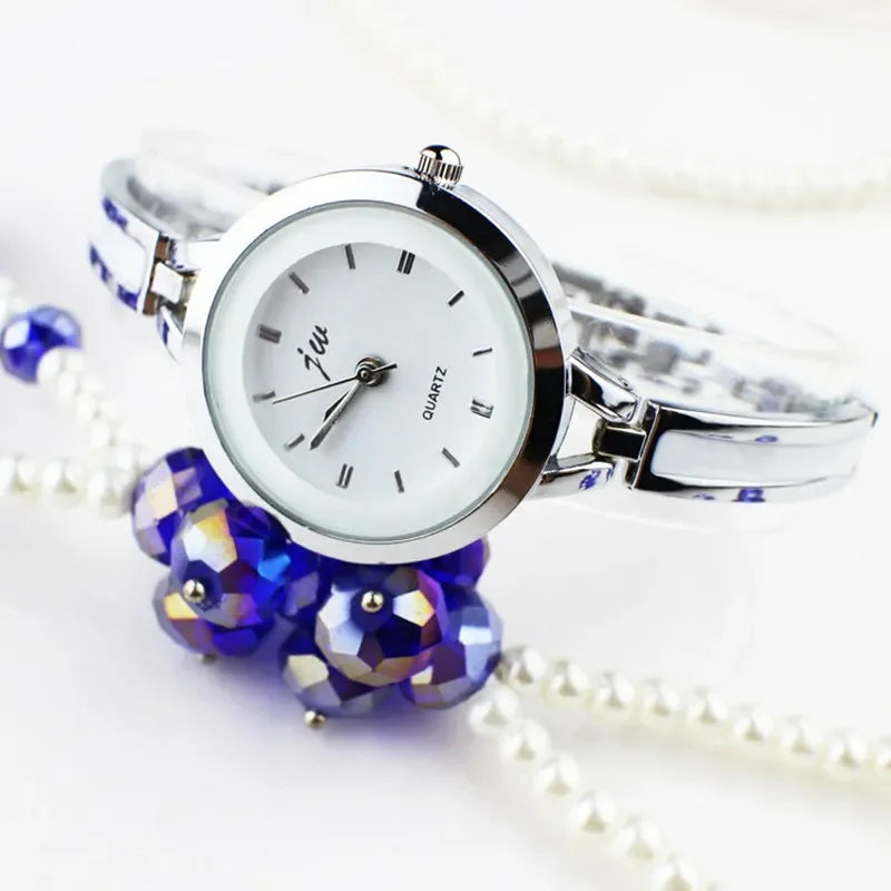 Famous Brand Rose Gold Silver Casual Quartz Watch Women Mesh Stainless Steel Dress Women Watches Qme