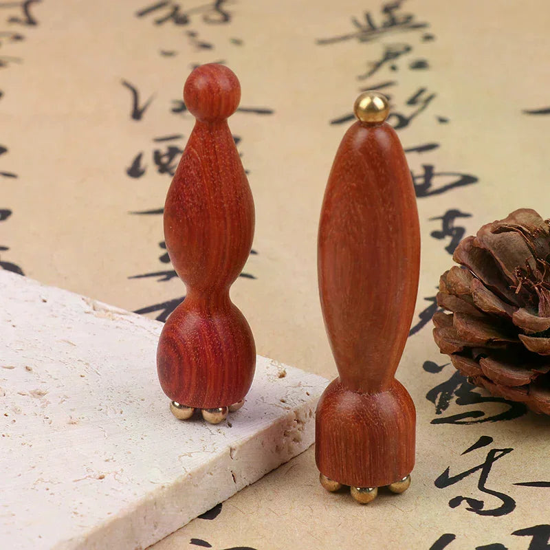 Handheld Lotus Seedpod Beauty Professional Brass Rosewood Facial Gua Qme