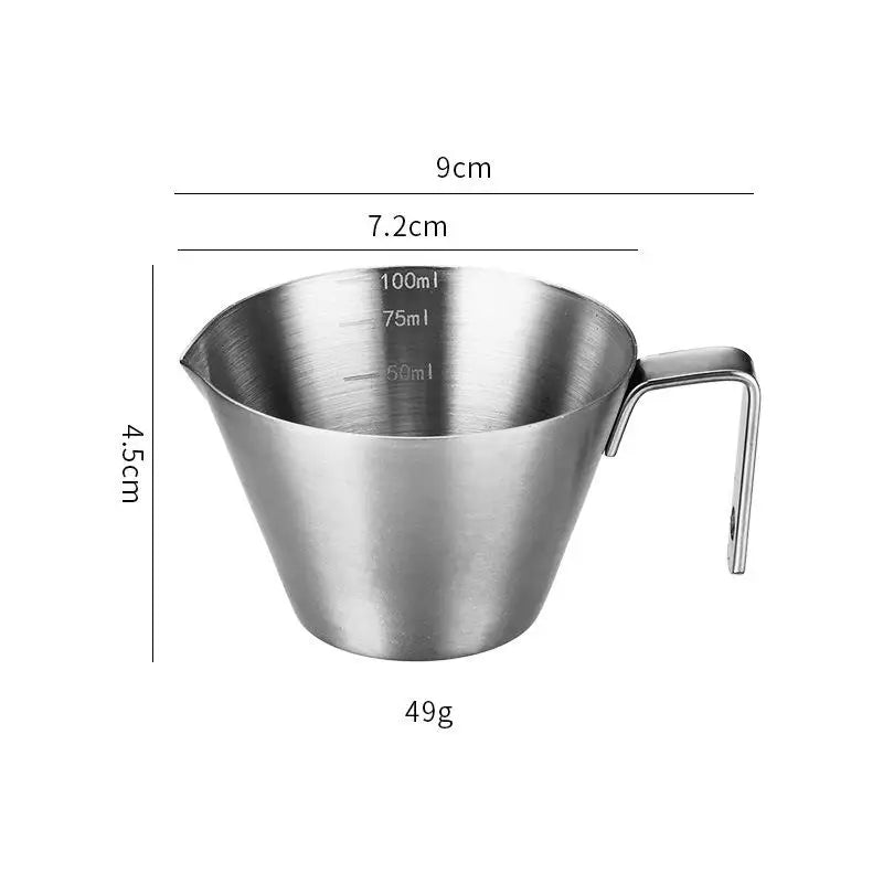 304 Stainless Steel Coffee Measuring Cup Kitchen Tool Scale Mark Qme A1