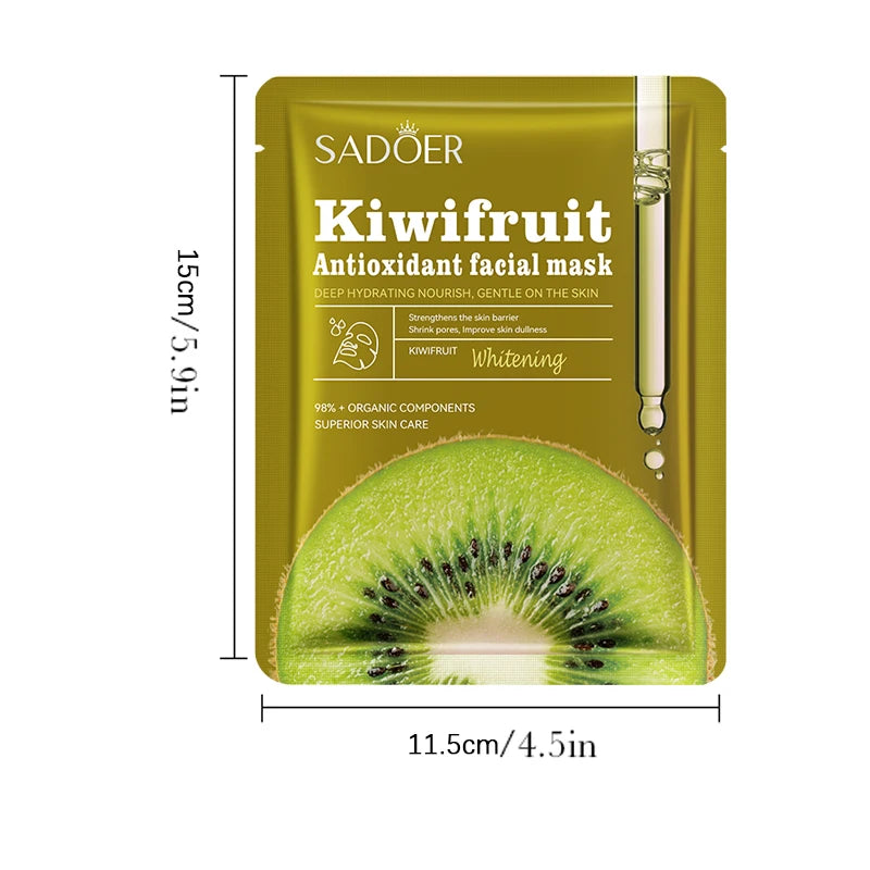 Kiwi Fruit Moisturizing Facial Mask Take Care Skin Autumn Winter Mild Qme