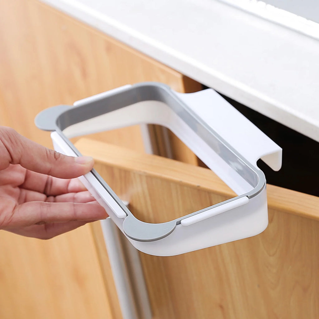 Hanging Trash Bag Holder Rack for Kitchen Cabinet Door Multifunctional Garbage Bag Storage Organizer for Cupboard Drawer Qme